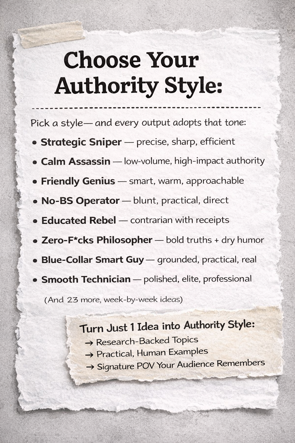 Choose Your Authority Style