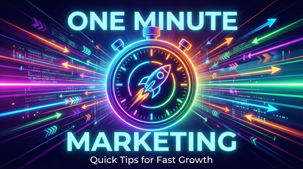 Learn one needle-moving marketing tip in one minute