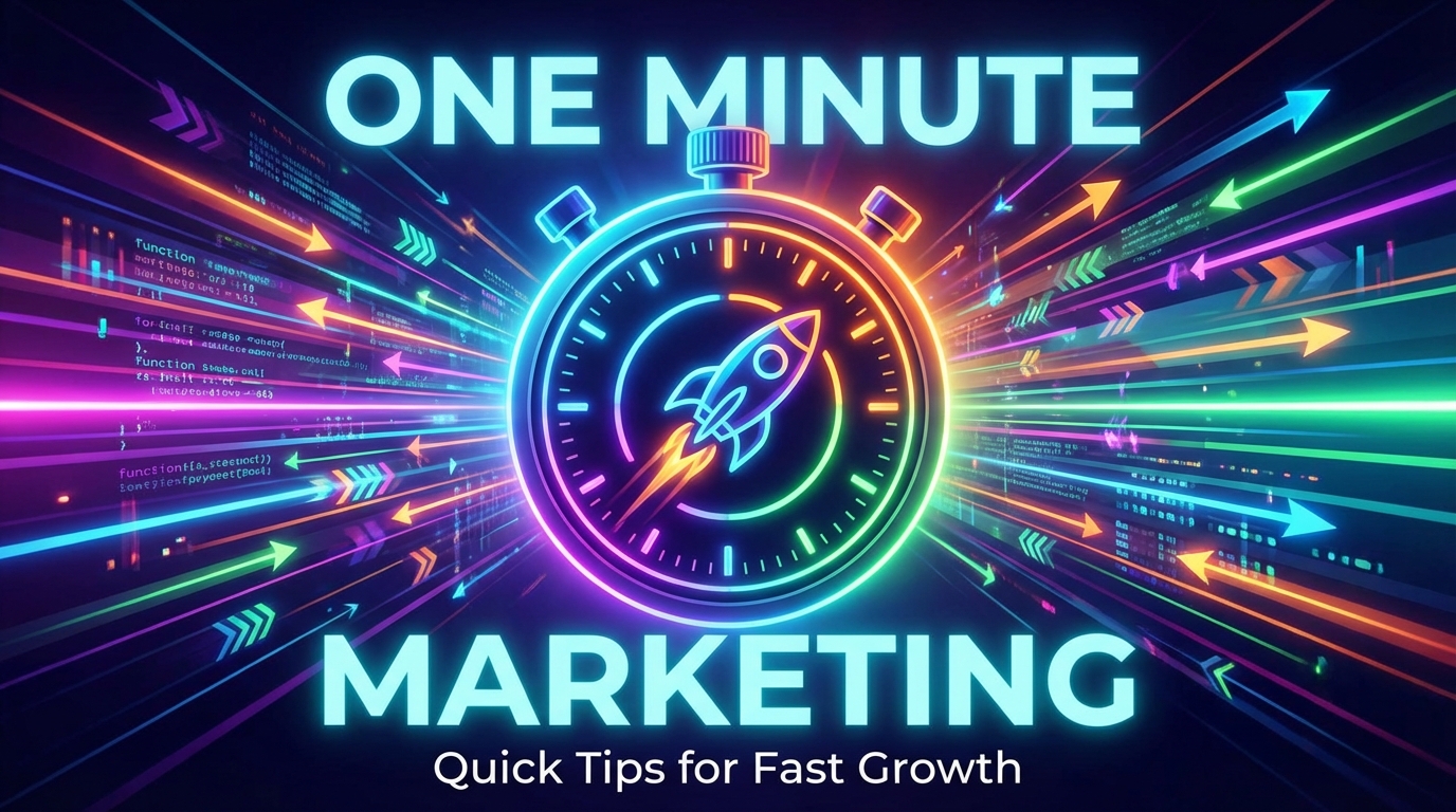Learn one needle-moving marketing tip in one minute