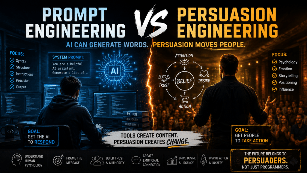 As a marketer, you are NOT just a prompt engineer when it comes to AI. You are a persuasion engineer!
