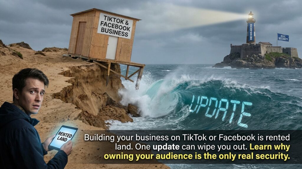 Build a business on land you own. Don't be a sharecropper!