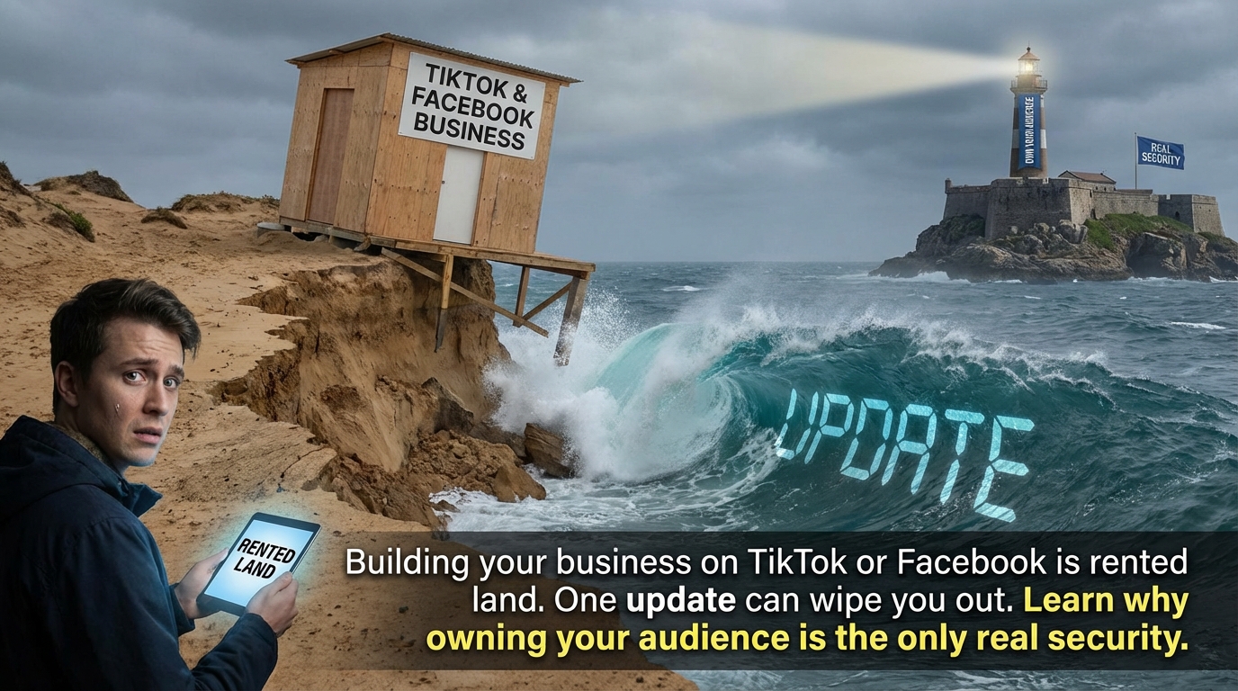 Build a business on land you own. Don't be a sharecropper!