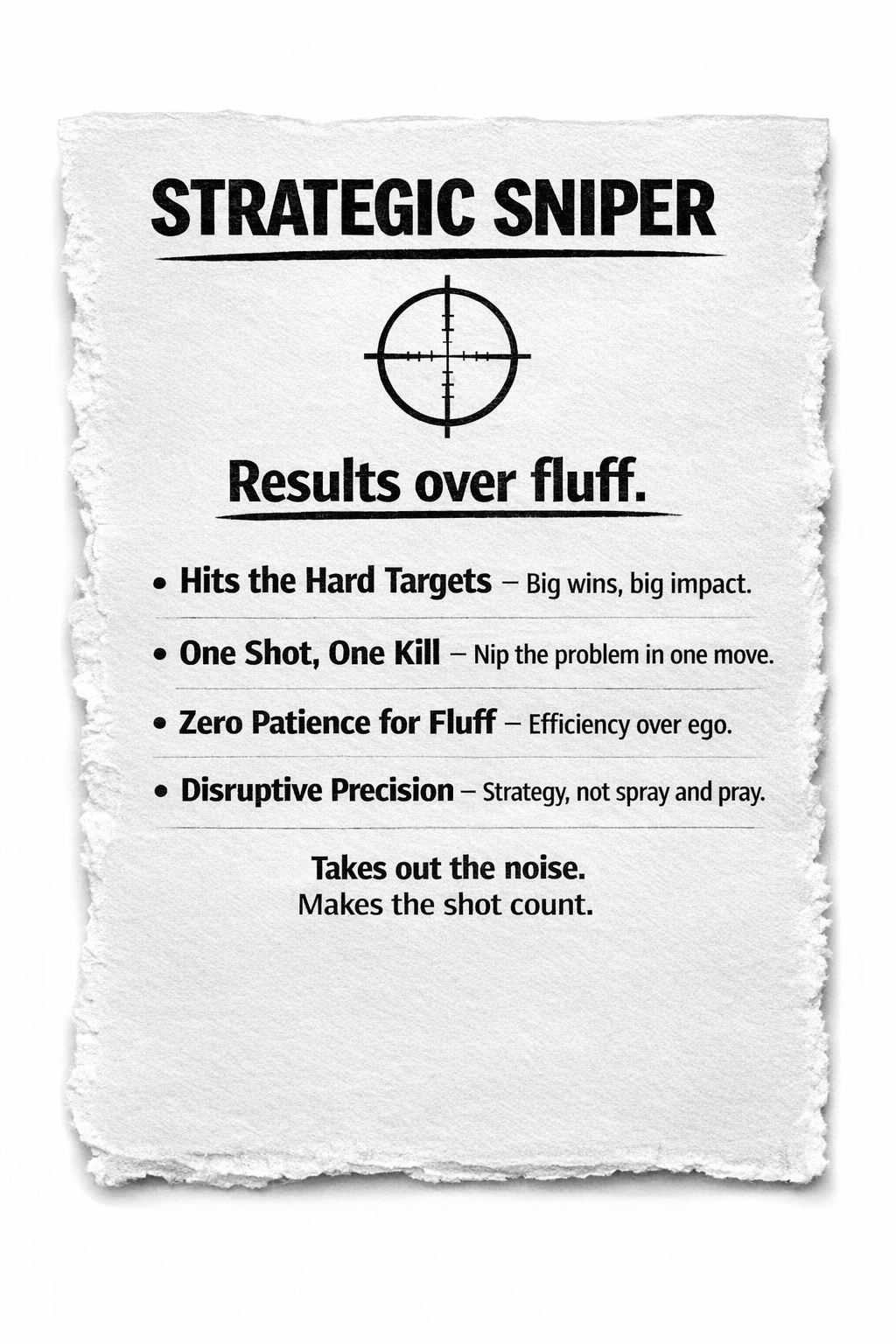 Strategic Sniper Authority Style