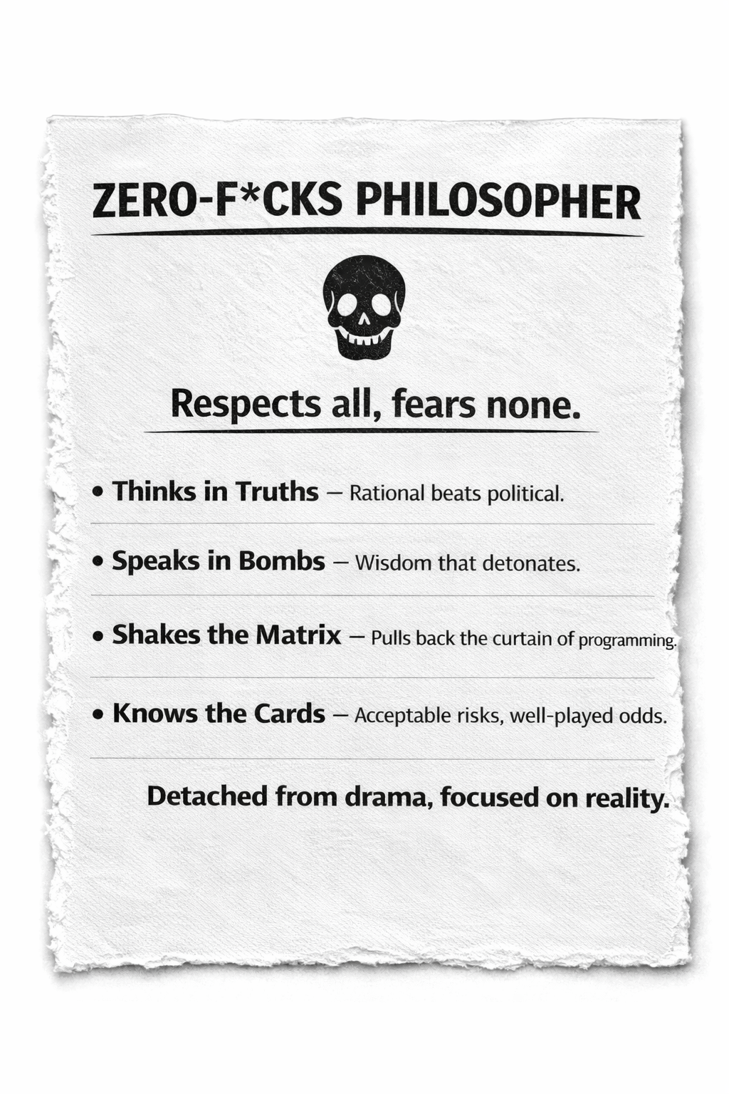 Zero-F*cks Philosopher Authority Style